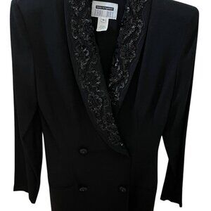 Vintage Lois Snyder Dani Max Sequined Black Blazer Size 4